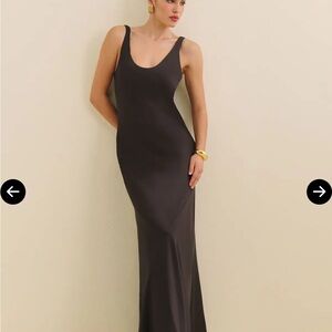 Reformation Sapphira Satin Dress - size 2 Mole color